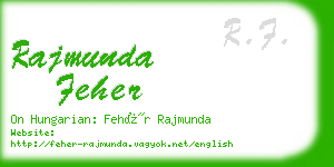 rajmunda feher business card